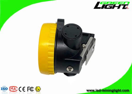 a luz portátil 96lum 5000Lux PTC da mineração do diodo emissor de luz 0.74W protegeu o farol recarregável do carboneto dos mineiros