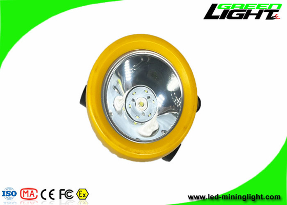 a luz portátil 96lum 5000Lux PTC da mineração do diodo emissor de luz 0.74W protegeu o farol recarregável do carboneto dos mineiros