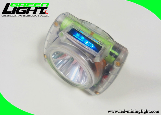 Lâmpada LED compacta 15000lux com tampa de mineiros IP67 à prova d'água ABS transparente com display OLED