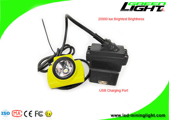 Lâmpada LED Miner Cap 13600 MAh IP68 À Prova D' Água 25000 Lux Carvão Mineiros Farol