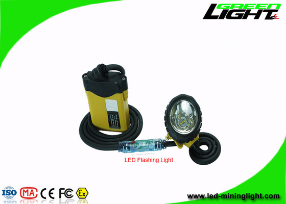 PC de mineração amarrado 25000Lux 348lum do ABS da luz do tampão 10.4Ah com luz de piscamento conduzida SOS