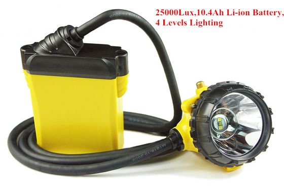 Os mineiros 10.4AH impermeáveis iluminam-se, 25000 Lux Strong Brightness Miners Lamp 