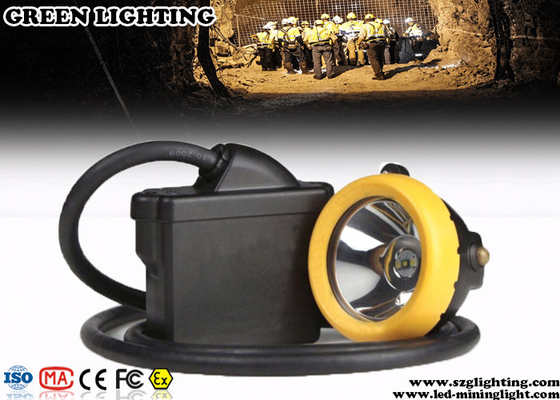 18000 Lux Coal Miners Headlamp, lâmpada de tampão impermeável da segurança 7800mA para a mineração