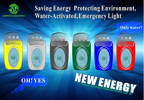 Luz de emergência ativada água de 800 Lux No Battery Enviroment Security