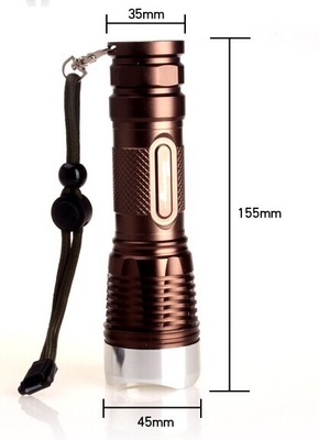 Alojamento impermeável da liga de alumínio de 1100 lúmens da tocha da lanterna elétrica do diodo emissor de luz de Mini CREE