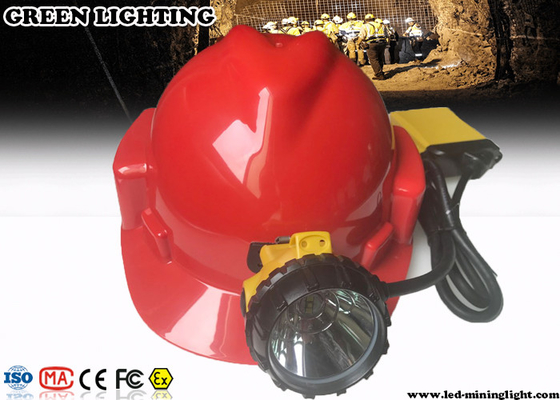 mineiro subterrâneo Cap Lamp de 3W 10.4Ah, farol recarregável do diodo emissor de luz com luz de aviso