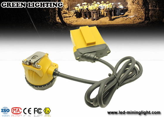 Iluminação amarrado dos níveis da lâmpada de tampão 4 dos mineiros da mineração amarela de KL12LM 25000lux com ah a bateria 12
