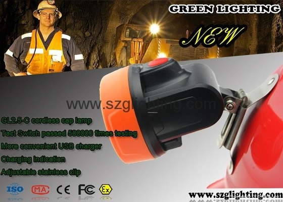 Bateria forte do farol 2.8Ah da mineração do diodo emissor de luz do brilho da luz alaranjada da mineração do diodo emissor de luz 6000lux