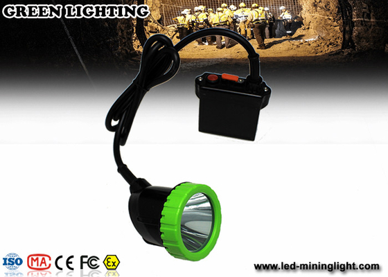 mineiro de carvão Cap Lights Green do diodo emissor de luz do poder superior 5W e lâmpada principal preta 1500mA