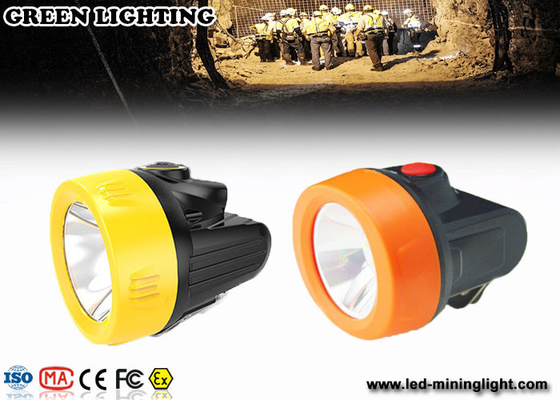 farol dos mineiros do diodo emissor de luz da bateria IP68 do Lítio-íon 2.8Ah para capacetes de segurança com o gancho de aço móvel