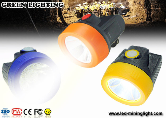 farol dos mineiros do diodo emissor de luz da bateria IP68 do Lítio-íon 2.8Ah para capacetes de segurança com o gancho de aço móvel