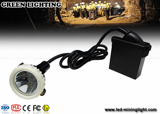 farol da mineração do diodo emissor de luz do brilho 10000lux alto, lâmpadas de tampão subterrâneas de 3.7V 6.6Ah