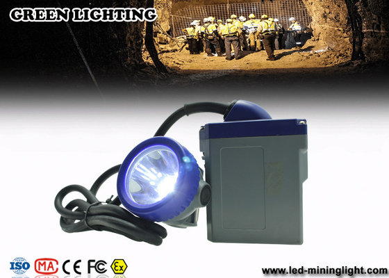 farol conduzido recarregável dos mineiros de bronze da bateria 6.6Ah com o diodo emissor de luz principal azul da moldura 10000lux do PC