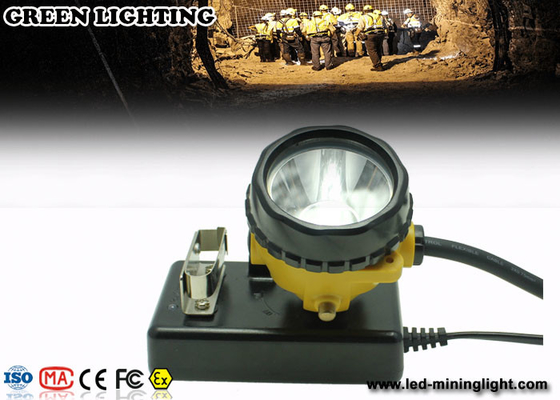 Luzes recarregáveis da mineração subterrânea do farol do diodo emissor de luz do ABS IP68 com luz de aviso