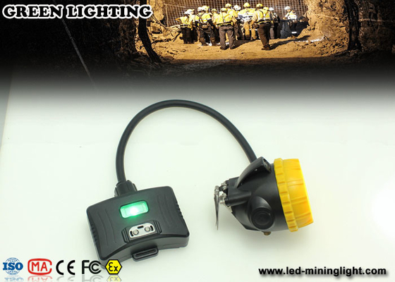 Luzes recarregáveis da mineração subterrânea do farol do diodo emissor de luz do ABS IP68 com luz de aviso