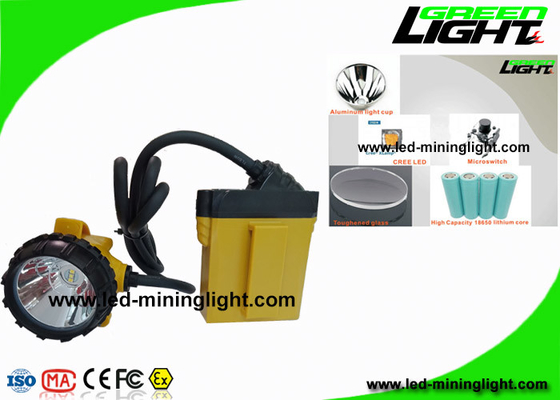 800mA luzes carbonosas subterrâneas recarregáveis 25000 Lux Waterproof Safety Miner Headlight