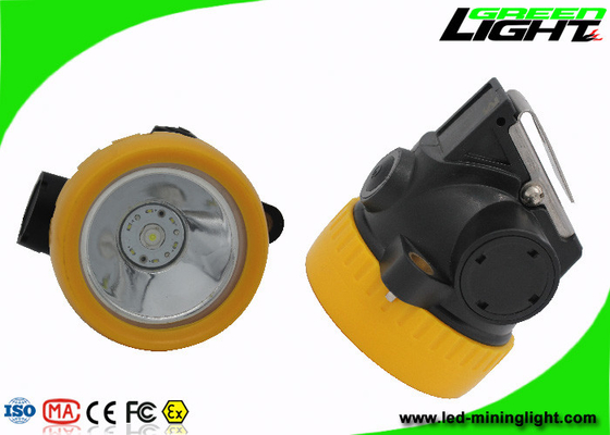 Luzes carbonosas da prova da água do IP 67, luz sem corda do capacete de mineiros do diodo emissor de luz da capacidade da bateria 2.2Ah