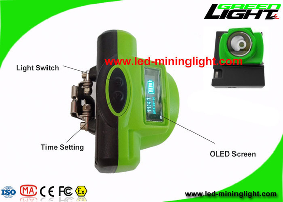 Lâmpada de tampão recarregável da mineração do diodo emissor de luz com a tela do berço/carregador OLED de USB