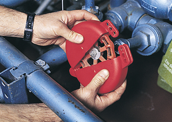 Bloqueio de Válvula Gaveta Vermelho para Válvulas de 25mm-330 mm, Bloqueio de Válvula Gaveta Padrão Material ABS