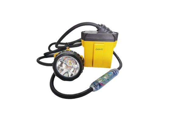 25000lux Led Miner Safety Cap Lamp 10,4Ah recarregável SAMSUNG Bateria Miner Cap Lamp com luz de aviso piscando