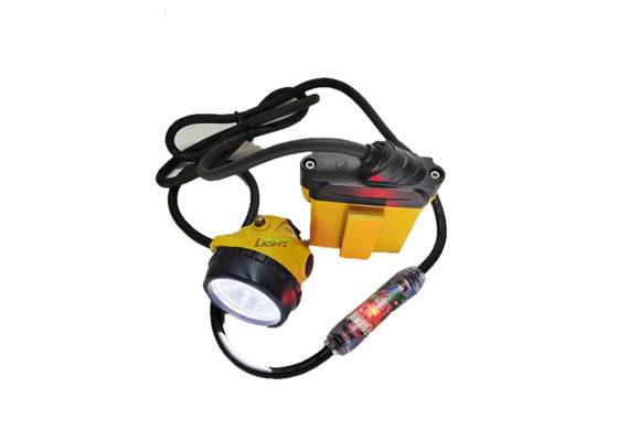 25000lux Led Miner Safety Cap Lamp 10,4Ah recarregável SAMSUNG Bateria Miner Cap Lamp com luz de aviso piscando