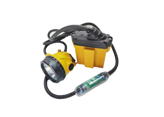 25000lux Led Miner Safety Cap Lamp 10,4Ah recarregável SAMSUNG Bateria Miner Cap Lamp com luz de aviso piscando