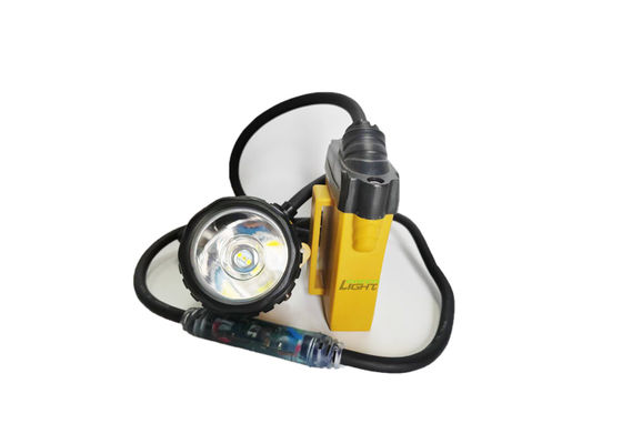10.4Ah bateria de iões de lítio recarregável mineiros lâmpada de capacete IP68 à prova d'água 3W lâmpada de tampa de mineração com luz SOS