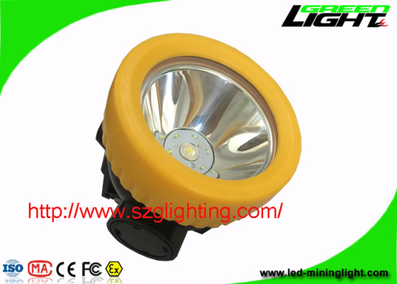 Luzes carbonosas recarregáveis do diodo emissor de luz, luz amarela do capacete de mineiros para a segurança subterrânea