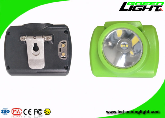 Da capacidade recarregável da bateria do farol 6.4Ah do diodo emissor de luz da cor verde 15000lux luz sem corda da lâmpada de tampão SOS para a segurança dos mineiros