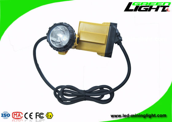 Luz da mineração do diodo emissor de luz do feixe alto, farol da mineração do diodo emissor de luz com bloco grande da bateria da capacidade