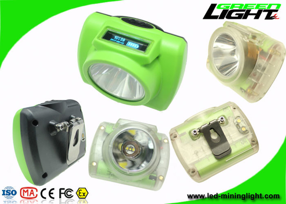15000 tela do material OLED do ABS do PC de Lux Mining Cap Lights com corpo transparente