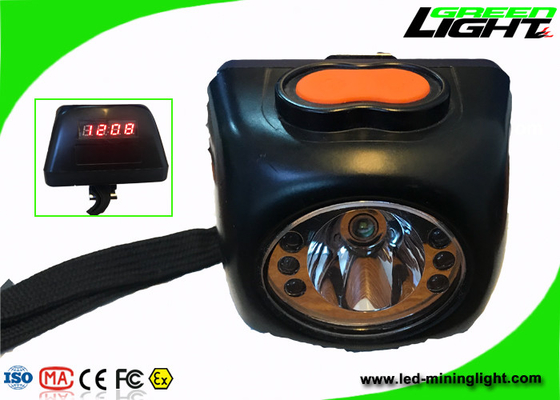 5.7Ah 8000lux conduziu o subterrâneo impermeável de mineração da lâmpada de tampão com o painel LCD do feixe alto