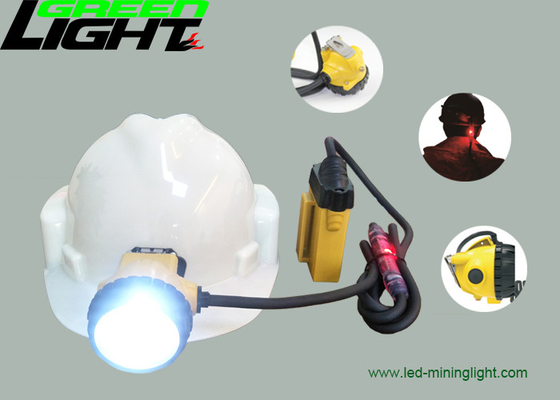 capacidade clara do feixe alto 10.4Ah da mineração do diodo emissor de luz 25000lux com luz de piscamento do cabo