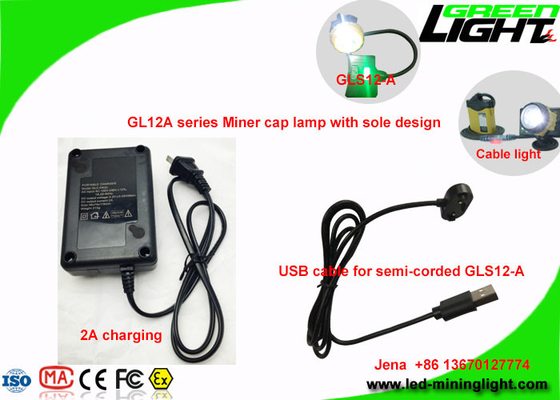 Brilho alto 25000 Lux Miners Helmet Light com função de advertência da baixa potência do SOS