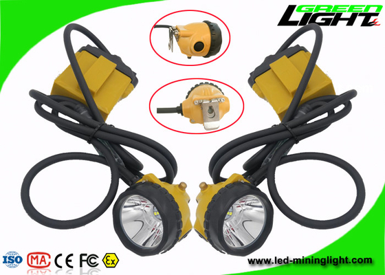 Luzes de mineração recarregáveis do diodo emissor de luz do capacete de segurança da prova 25000lux da água IP68 com capacidade 10.4Ah