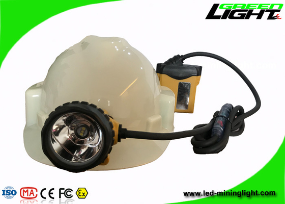 Luzes de mineração recarregáveis do diodo emissor de luz do capacete de segurança da prova 25000lux da água IP68 com capacidade 10.4Ah