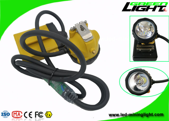 Luzes de mineração recarregáveis do diodo emissor de luz do capacete de segurança da prova 25000lux da água IP68 com capacidade 10.4Ah