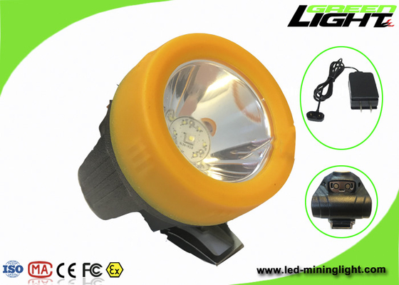 as luzes recarregáveis do diodo emissor de luz do capacete de segurança 3.7V, mineiros tampam o material sem corda do ABS das lâmpadas