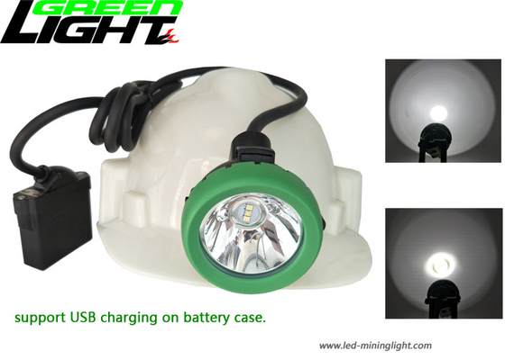 Tipo farol recarregável da SABEDORIA dos mineiros, carregamento de USB do apoio do tampão da mineração do diodo emissor de luz