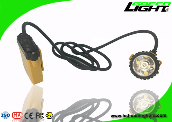 ciclos 1200 explosivos da bateria da luz IP68 do capacete de mineiros do brilho 25000lux anti