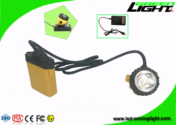 ciclos 1200 explosivos da bateria da luz IP68 do capacete de mineiros do brilho 25000lux anti
