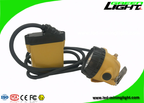 ciclos 1200 explosivos da bateria da luz IP68 do capacete de mineiros do brilho 25000lux anti