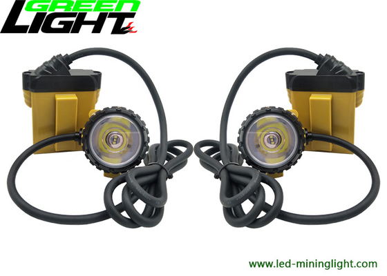 25000 copo leve de alumínio de Lux Corded Miners Cap Lamp 10.4Ah com o ponto claro perfeito IP68 impermeável