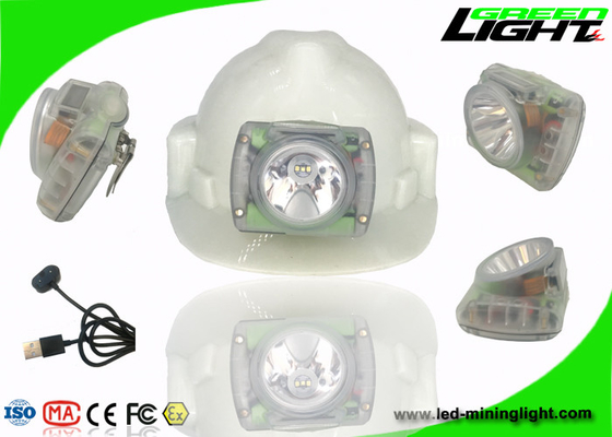 Explosivo do brilho da luz 13000lux do capacete de mineiros do feixe do PC anti com carregamento de USB