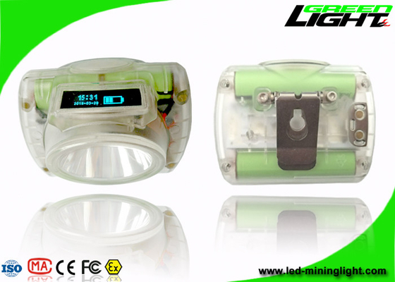 Brilho forte de mineração sem corda 13000Lux IP68 das luzes da tela de OLED com carregador de USB