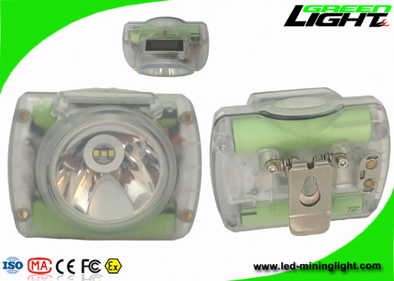 Material de carregamento do PC da luz IP68 13000lux do capacete de mineiros de USB com tela de OLED