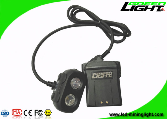 O capacete de segurança da mineração do feixe duplo conduziu luzes, iluminação alta conduzida recarregável do farol