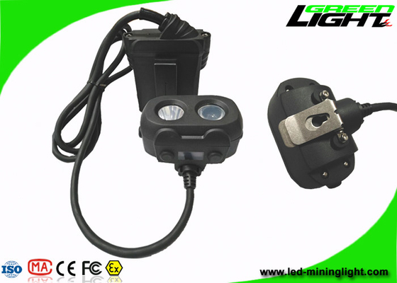 O capacete de segurança da mineração do feixe duplo conduziu luzes, iluminação alta conduzida recarregável do farol