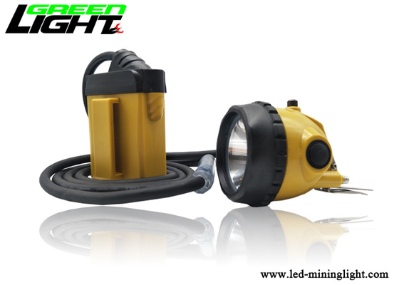 Lâmpada de tampão da mineração do diodo emissor de luz do feixe alto, bateria do farol 10.4Ah dos mineiros de carvão 25000lux com baixa luz de advertência