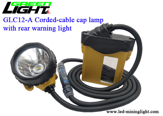 Lâmpada de tampão da mineração do diodo emissor de luz do feixe alto, bateria do farol 10.4Ah dos mineiros de carvão 25000lux com baixa luz de advertência
